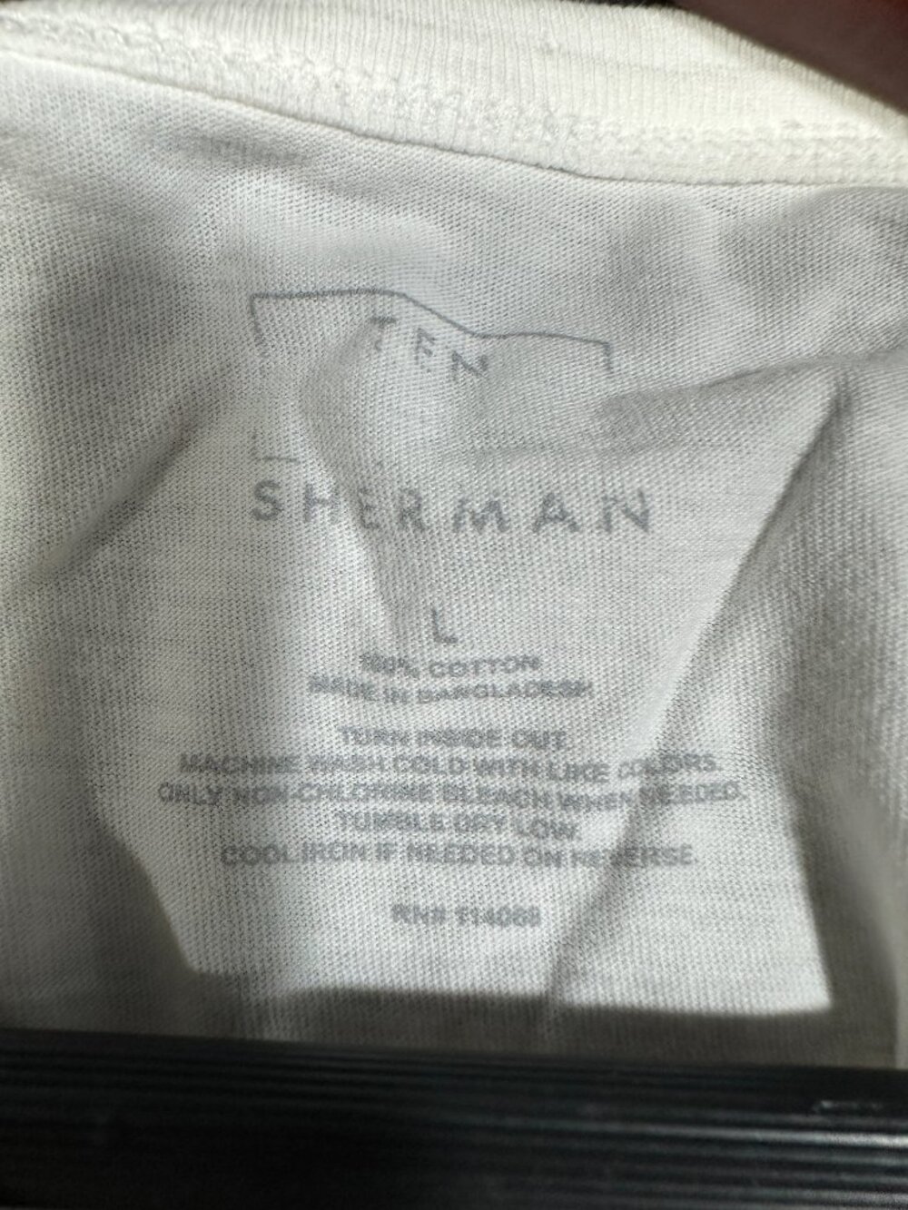 Ten Sixty Sherman Tee Shirt Womans Large White Cotton I have FOMO Funny 3/4 Slee - Picture 5 of 7